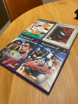 Lote 4 Juegos PS2: PES 2008, Singstar, Spider-Man,