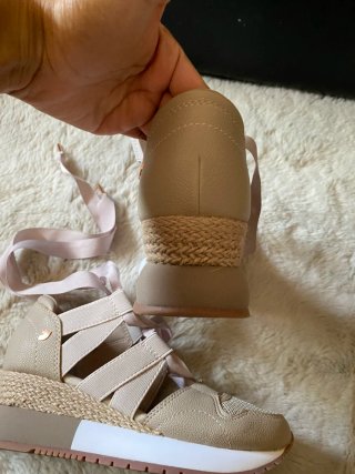 Zapatillas Beige y Rosa