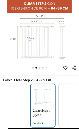 Hauck Clear Step 2 Barrera Seguridad para Niños