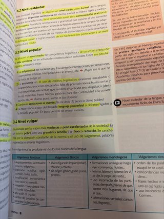 Lengua castellana y literatura 2, Le Bachillerato