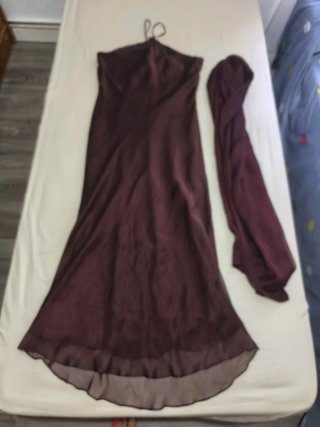 Vestido de fiesta marrón