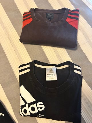 Lote 4 Prendas Adidas: 1 Sudadera y 3 Camisetas