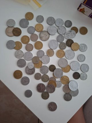 Lotto Misto Monete e Banconote Estere Vintage