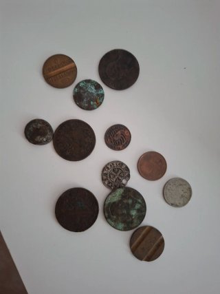 Lotto Misto Monete e Banconote Estere Vintage