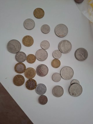 Lotto Misto Monete e Banconote Estere Vintage