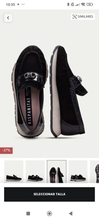 Mocasines Hispanitas Negro Piel Charol