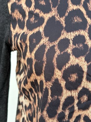 Camiseta Zara Estampado Leopardo Encaje
