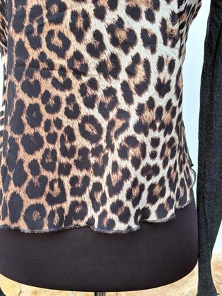 Camiseta Zara Estampado Leopardo Encaje