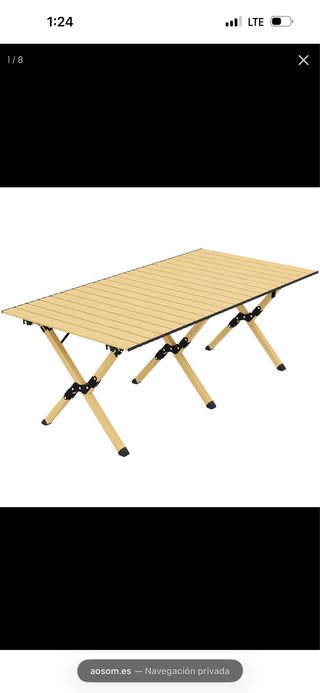 Mesa plegable de madera