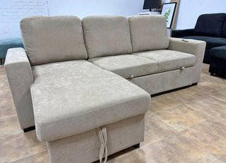 Sofá Cama Luke Beige con Arcón Reversible