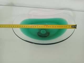 Centrotavola Vintage Vetro Sommerso Verde