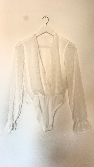 Blusa blanca transparente