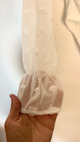 Blusa blanca transparente