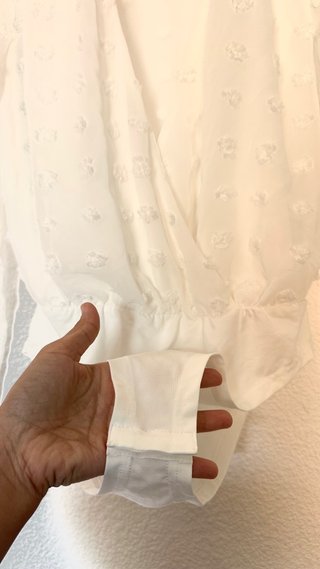 Blusa blanca transparente