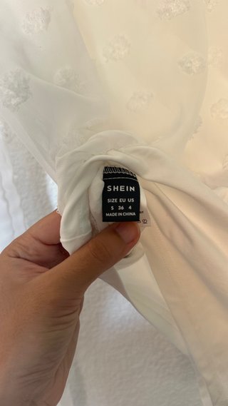 Blusa blanca transparente