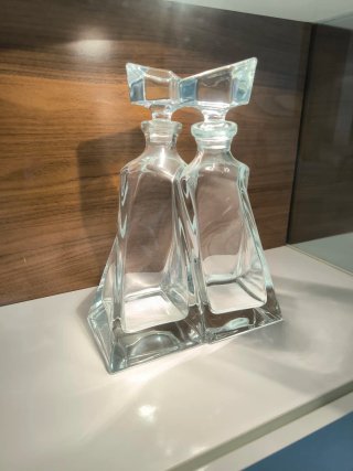 Licorera doble de cristal diseño moderno