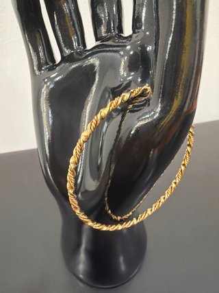 Aro de oro 18k trenzado