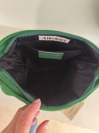 Bolso Cartera Verde Piel Cocodrilo