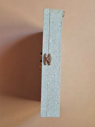 Scatola portachiavi mucca in legno