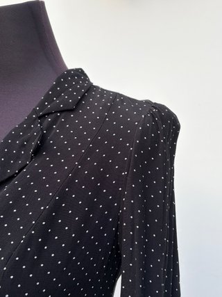 Vestido Mango Negro Lunares