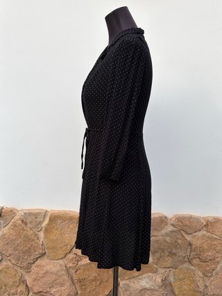 Vestido Mango Negro Lunares