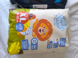 Lote 3 pañales tela niño talla L