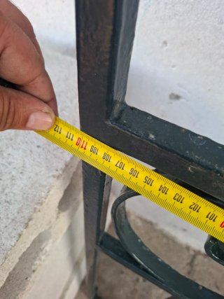 Juego de 3 rejas de hierro forjado