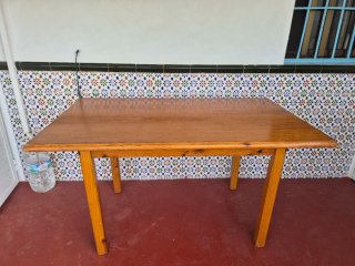 Mesa de madera rústica 140x80 cm