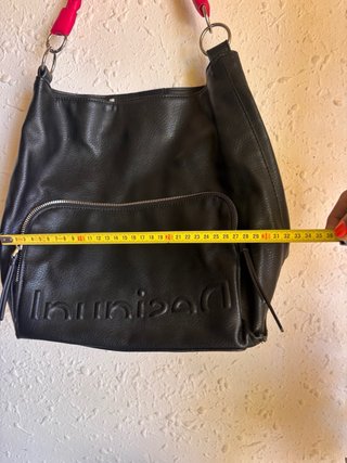 Bolso Desigual Negro con Detalles Rosas