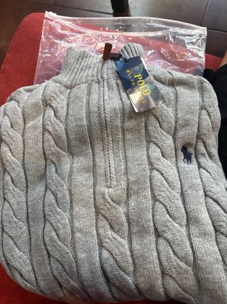 Jersey Polo Ralph Lauren gris nuevo con etiqueta