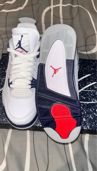Jordan 4 Retro Blanco Azul Talla 41 Nuevas