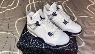 Jordan 4 Retro Blanco Azul Talla 41 Nuevas