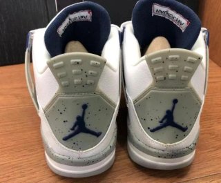 Zapatillas Jordan 4 Retro Blanco Azul Talla 38