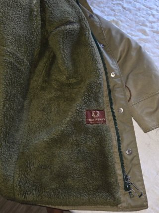 Chaqueta Fred Perry 3/4 Beige/Verde Oliva