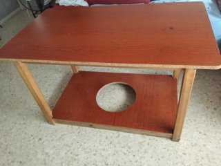 Mesa camilla madera cuadrada