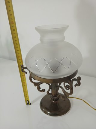 Lampada da tavolo antica ottone brunito
