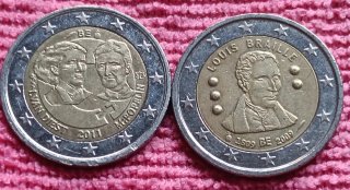 2 Monete da 2 Euro del Belgio 2009 e 2011