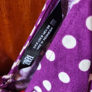 Vestido mujer morado lunares ZARA talla S