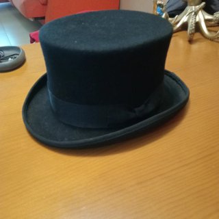 Sombrero de copa auténtico negro