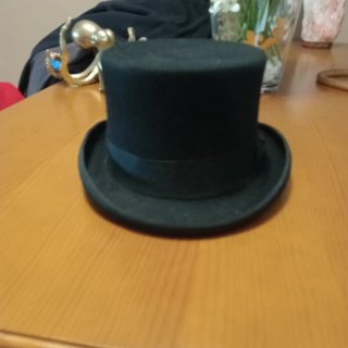 Sombrero de copa auténtico negro