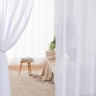 Cortinas Salón con Ojales 2 Piezas Blanco 140x260