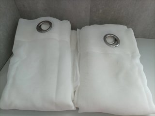 Cortinas Salón con Ojales 2 Piezas Blanco 140x260