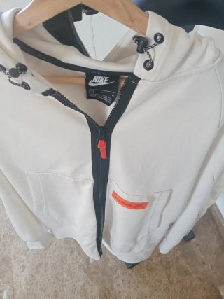 Sudadera Nike Air Max Blanca y Naranja Talla M