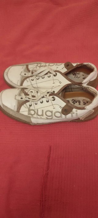 Zapatos Bugatti Hombre Blanco y Marrón