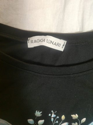 T-shirt Raggi Lunari Farfalla Blu Taglia L/XL