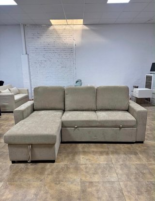 Sofá Cama Luke con Arcón Beige
