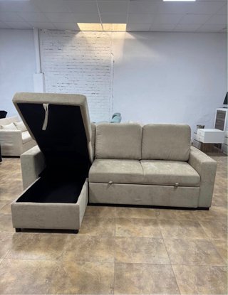 Sofá Cama Luke con Arcón Beige