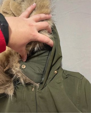 Parka Zara verde militar Talla M