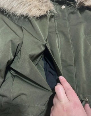 Parka Zara verde militar Talla M