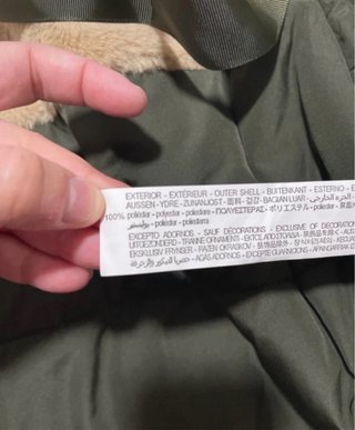 Parka Zara verde militar Talla M